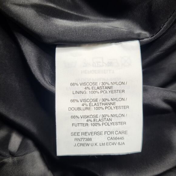 J. Crew Bell Sleeve Sheath Dress Black Stretch Ponte Knee Length Petite 4P - Picture 10 of 11